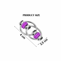 Set 3 jucarii Spinner Key Chain Fidget, antistres, galben/albastru/violet, Vivo, SPINNER3